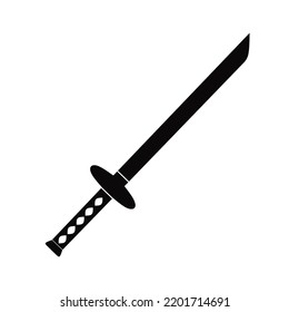 samurai sword vector with simple design