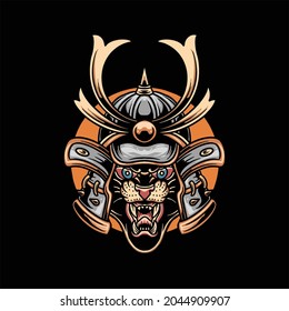 samurai tattoo illustration vector design
