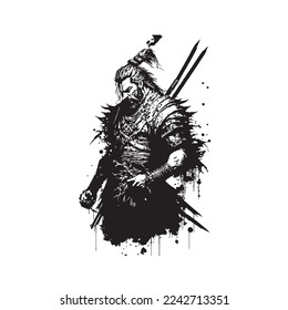 samurai vector art japan warrior