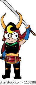 Samurai vector cartoon