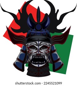 Samurai vector illustration good for  t-shirt design, icons, etc