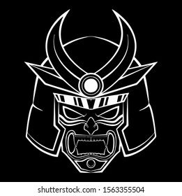 Samurai Vector Illustration on dark background