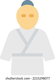 ilustración de samurai Vector en un fondo transparente. Símbolos de calidad superior. Iconos vectoriales de color de línea para el concepto y el diseño gráfico.