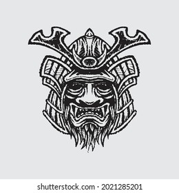 Samurai warrior illustration. Creative design.