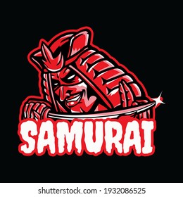 Samurai warrior illustration. Traditional Japanese warrior. Vector illustration, graphic of a shirt, sticker, logo, mascot.