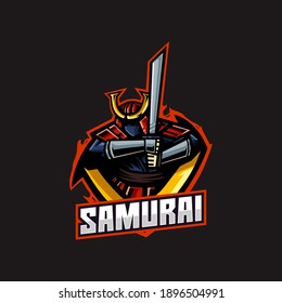Samurai Warrior japan armor logo