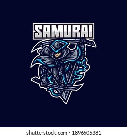 Samurai Warrior japan armor logo