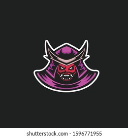 Samurai Warrior Japan Logo Mascot Esport Illustration