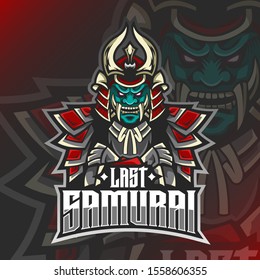 The Samurai Warrior Logo Mascot Vector Illustration