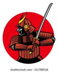 samurai warrior mascot