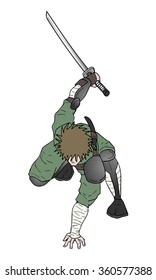 samurai warrior pose