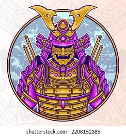 Samurai Warrior Vector. Premium vector