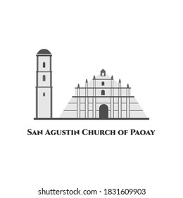 Kirche San Agustin. UNESCO Welterbe-Ort San Agustin Kirche von Paoay, Ilocos Norte, Philippinen. Es war schön und es ist ein Muss zu sehen Ziel. Eine der beliebtesten Kirchen