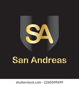 San Andreas Shield Logo Design.