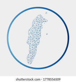 San Andres icon  Network map the island  Round San Andres sign and gradient ring  Technology  internet  network  telecommunication concept  Vector illustration 