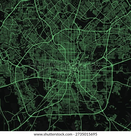 San Antonio City Map discover the intricate elegance of tokyo s structured urban grid in this refined monochrome evoking a blueprint character with subtle neon green accents, emphasizing refined.