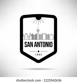 San Antonio City Modern Skyline Vector Template