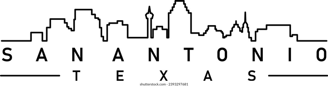 San Antonio city skyline texas vector art