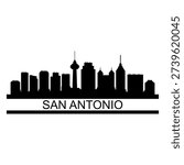 San Antonio skyline illustrated in vector