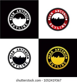 San Antonio Skyline Rounded Emblem Logo