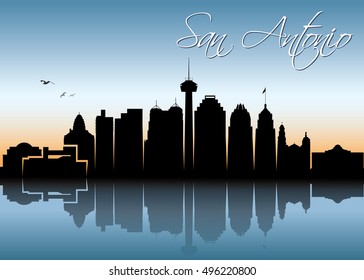 San Antonio skyline - vector illustration