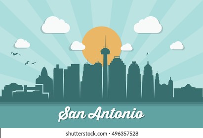 San Antonio skyline - vector illustration

