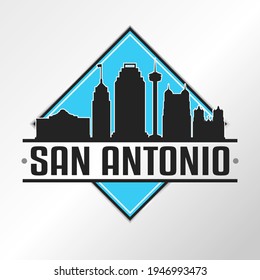 San Antonio, TX USA Skyline Logo. Adventure Landscape Design Vector City Illustration Vector illustration.