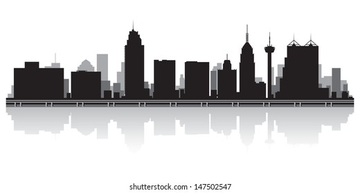 San Antonio USA city skyline silhouette vector illustration