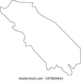 San Benito county map in the state of California