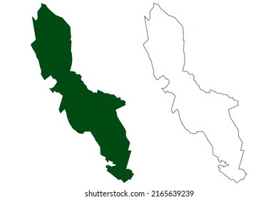 San Buenaventura municipality (Free and Sovereign State of Coahuila de Zaragoza, Mexico, United Mexican States) map vector illustration, scribble sketch San Buenaventura map