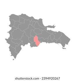 San Cristobal province map, administrative division of Dominican Republic. Vector illustration.