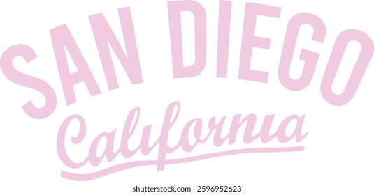 San Diego cali california slogan Trending Script Slogan Graphic Tee t-shirt logo artwork typography tote badge emblem crest 

