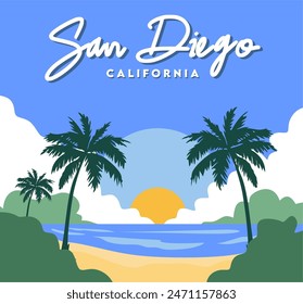 San Diego california with beautiful views