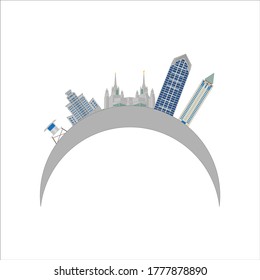 San Diego, California United States city skyline. illustration for web and mobile design.