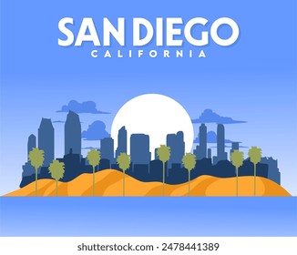 San Diego California united states with beautiful views