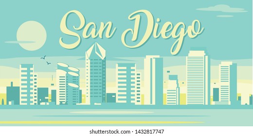 San Diego California USA skyline