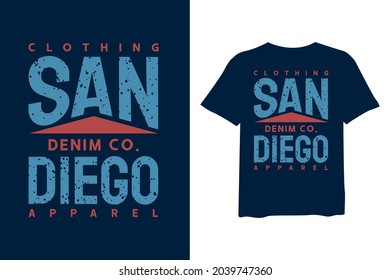 San Diego t shirt design, retro print for t-shirt design, vector illustration.