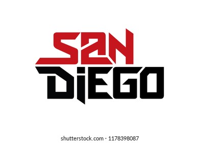 San Diego typography design vector, for t-shirt, poster and other uses