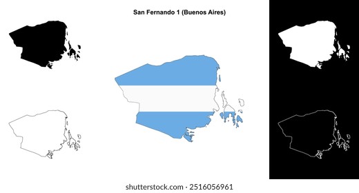 San Fernando 1 department (Buenos Aires) mapa esboço conjunto