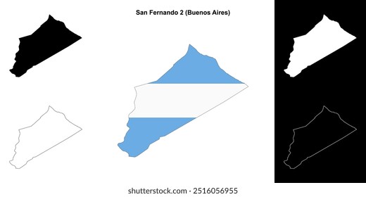 San Fernando 2 department (Buenos Aires) mapa esboço conjunto