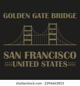 Design-Vorlage für das Logo der San Francisco Brücke Einfaches und sauberes flaches Design der Bridge-Vektorvorlage. Brückenlogo für Unternehmen.