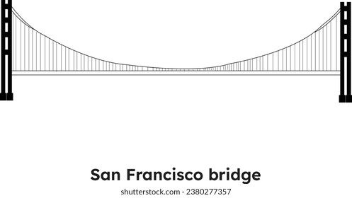San Francisco Bridge vector illustration 