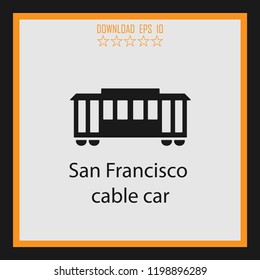 San Francisco cable car  vector icon