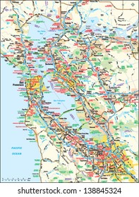 San Francisco, California area map