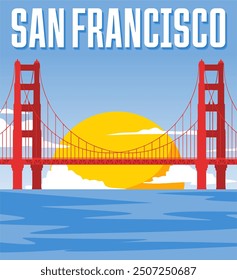 san francisco california with beautiful blue sky views