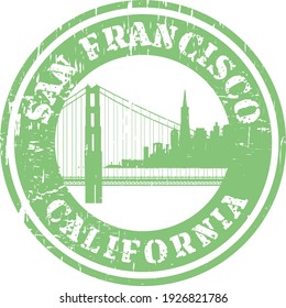 San Francisco California skyline symbol vector illustration