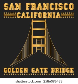 San Francisco City concept. Logo. Label. T-shirt design. SF. Creative poster design Vector