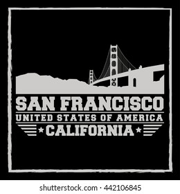 San Francisco City concept. Logo. Label. T-shirt design. SF. Creative poster design.
 - Shutterstock ID 442106845