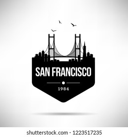 San Francisco City Modern Skyline Vector Template