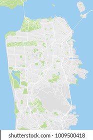 San Francisco Colored Vector Map